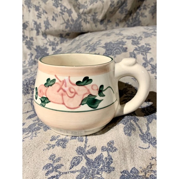 Vintage Pottery by Levine Mug with Teabag Holder Patent #277354 - Picture 2 of 6